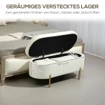 Пейка HOMCOM с капак на панти и място за съхранение - Image 7