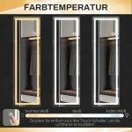 HOMCOM Огледало в цял ръст с LED, димируемо 40x120 см - Image 10