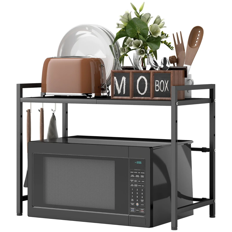 Tsq4b0196867db931.jpg HOMCOM Рафт за микровълнова фурна, 3 куки - Image 9