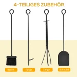 HOMCOM Стойка за дърва за огрев с инструменти за камина - Image 8