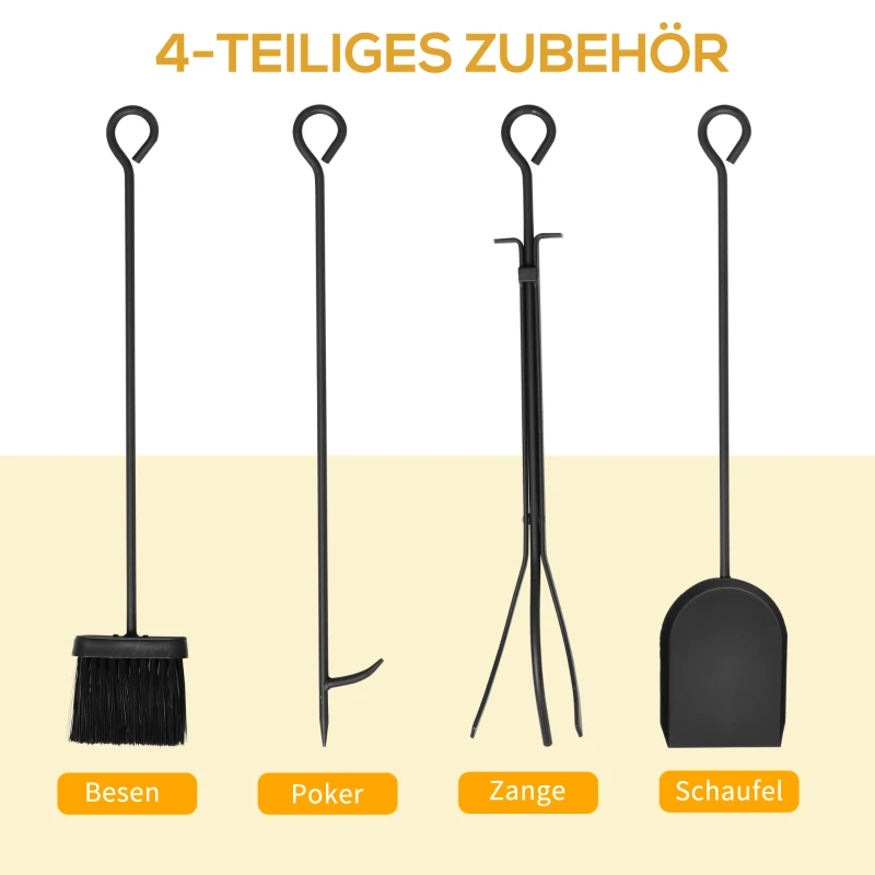 uLFb4719493a22cf7.jpg HOMCOM Стойка за дърва за огрев с инструменти за камина - Image 8