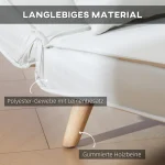 HOMCOM разтегателен стол,Регулируема облегалка, 25D пяна - Image 7