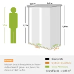 Метален градински навес Outsunny 1,07 м² с наклонен покрив - Image 10