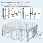 PawHut Кошара за кучета, комплект от 8 части, врата - Image 4