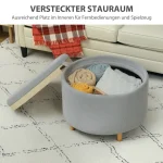 Табуретка HOMCOM, място за съхранение, 56 x 56 x 42 см - Image 10