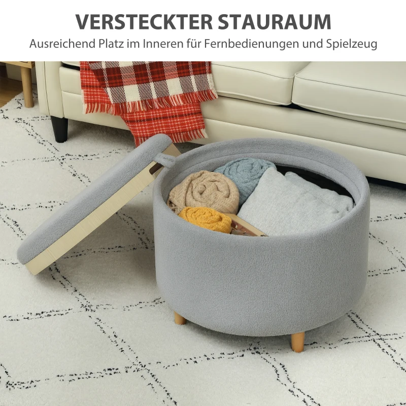 YBv987196650fb4f8.jpg Табуретка HOMCOM, място за съхранение, 56 x 56 x 42 см - Image 10