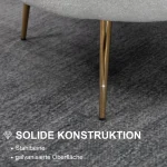 HOMCOM Тапициран фотьойл с форма на черупка - Image 10