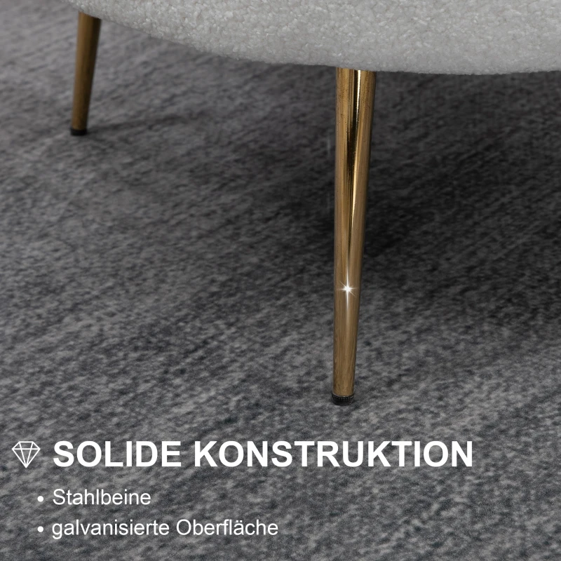 YRD9d919495229f4a.jpg HOMCOM Тапициран фотьойл с форма на черупка - Image 10