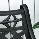 Градинска пейка Outsunny за 2 души, алуминиева, метална - Image 10