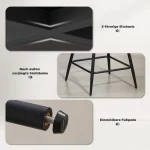 Комплект от 2 бар стола HOMCOM с кадифена тапицерия - Image 5