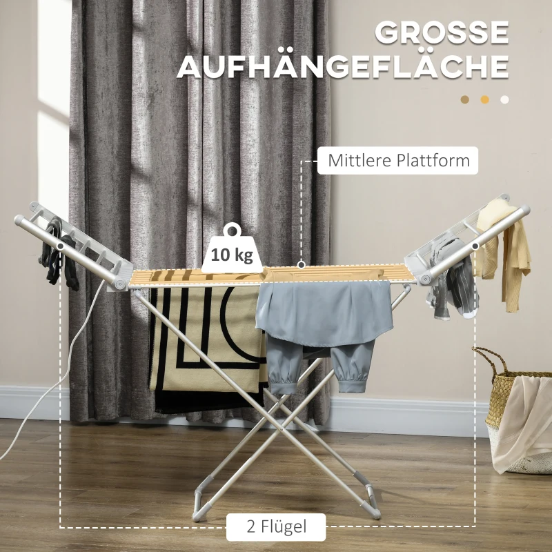 1d62e419522284f50.jpg Homcom електрически сушилник за дрехи, 144x53x96см - Image 2