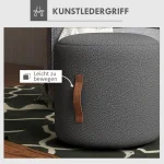 Табуретка HOMCOM, табуретка за крака с модерен дизайн - Image 3