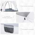Палатка Outsunny Pop-Up Dome за 4 души, лека, UV 50+ - Image 3