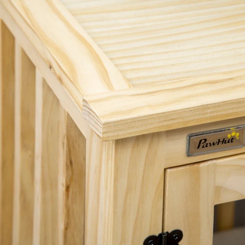 3Mj486194936b4876.jpg Кучешка клетка Pawhut с ключалка и подплънки, 82,5x57x72см - Image 3