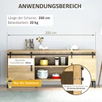 Комплект за плъзгаща се врата HOMCOM 200 см - Image 2