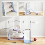 Детска пързалка 4 в 1, дизайн "Ракета" - Image 3