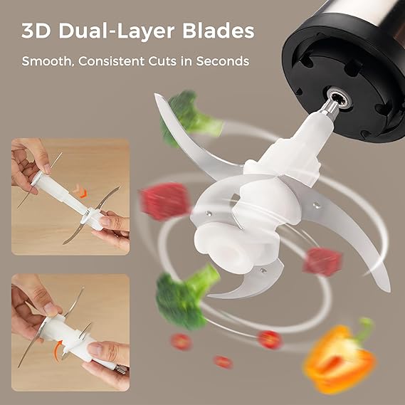 71bNc-eRpqL._AC_SX569_ YASHE Мини кухненски робот 500W, електрически - Image 4