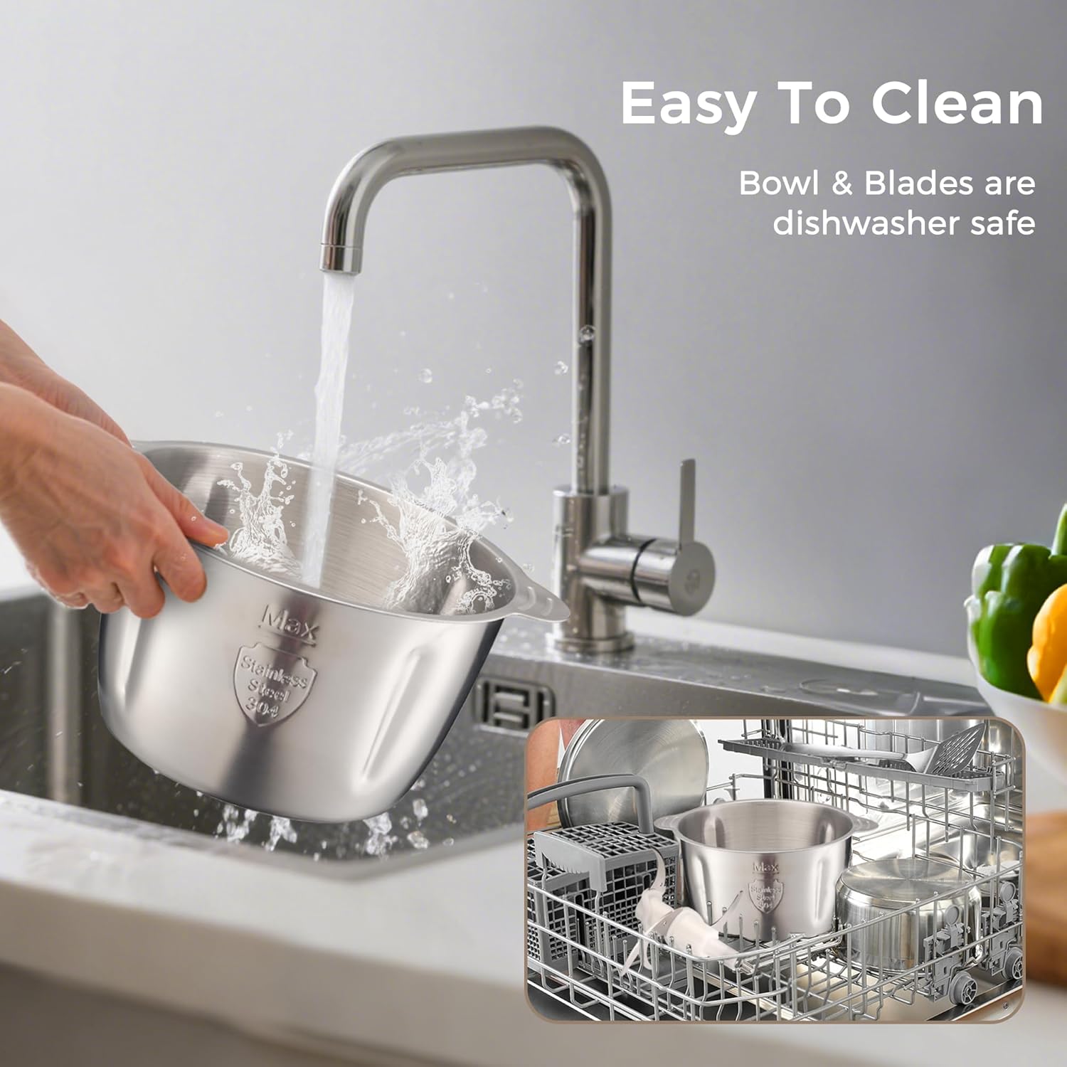 71klIoiKXmL._AC_SL1500_ YASHE Мини кухненски робот 500W, електрически - Image 8