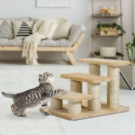 PawHut Стълби за домашни любимци, 3 стъпала, 45x35x34см - Image 2