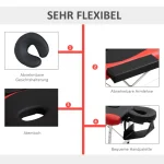 Мобилна масажна маса HOMCOM, 3 зони, сгъваема до 225кг - Image 4