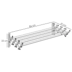 HOMCOM Сушилник за дрехи, алуминиев, регулируем - Image 4