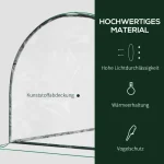 Оранжерия Outsunny с врата, 200 x 100 x 80 см - Image 5