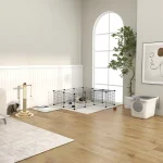 PawHut кутия за котешка тоалетна, двустранна кутия - Image 7