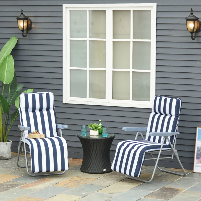 BWXd621949557f053.jpg Outsunny 2x Сгъваеми градински стола, 5 позиции 60x75x102см - Image 7