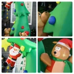 Надуваема коледна елха HOMCOM с 11 LED светлини, 223 см - Image 3