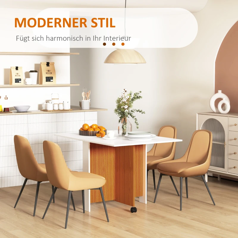 dReb981949394cfe3.jpg Разтегателна трапезна маса HOMCOM, 120см x 80см x 73см - Image 3