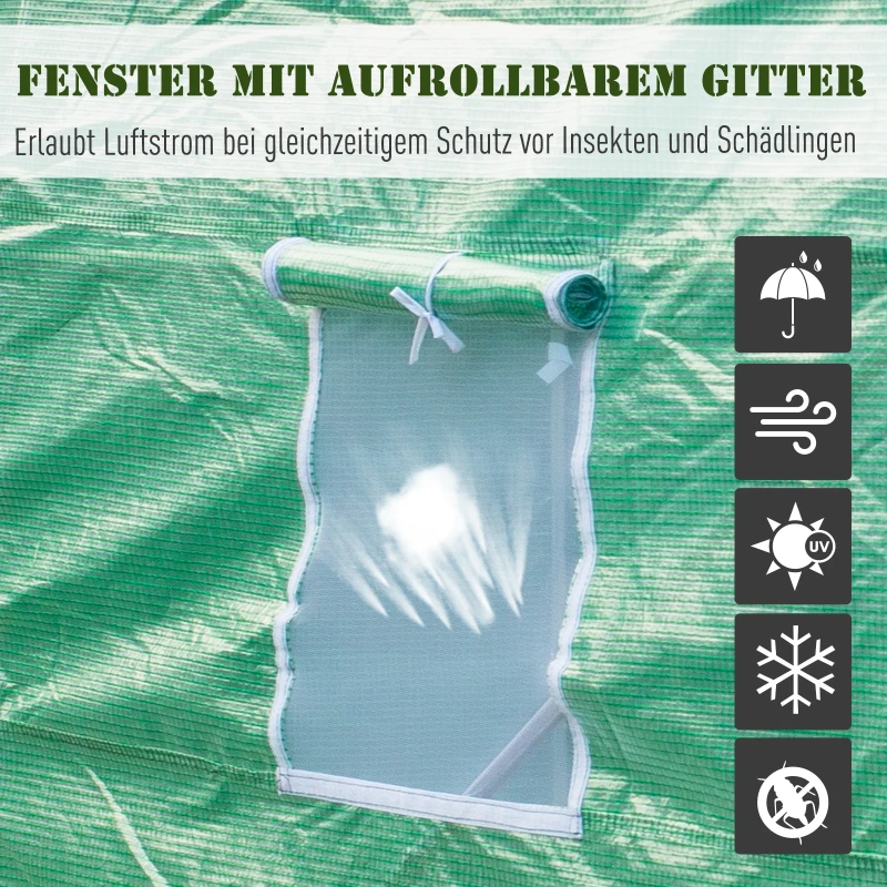 Dw52e919493e78bea.jpg Оранжерия Outsunny 445x190x200см, Политунелна - Image 4