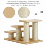 PawHut Стълби за домашни любимци, 3 стъпала, 45x35x34см - Image 5