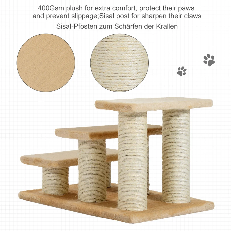 dzncdb1949506b95a.jpg PawHut Стълби за домашни любимци, 3 стъпала, 45x35x34см - Image 5