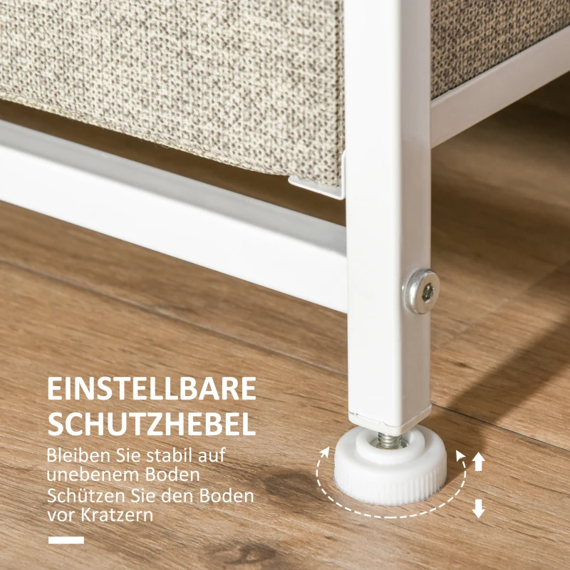 gkr55519492d6e8d1.jpg HOMCOM Скрин с чекмеджета, 7 сгъваеми чекмеджета от плат - Image 5