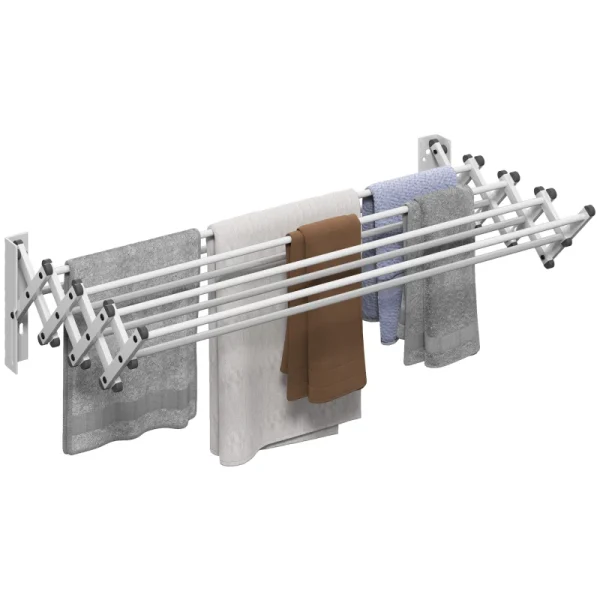 HOMCOM Сушилник за дрехи, алуминиев, регулируем