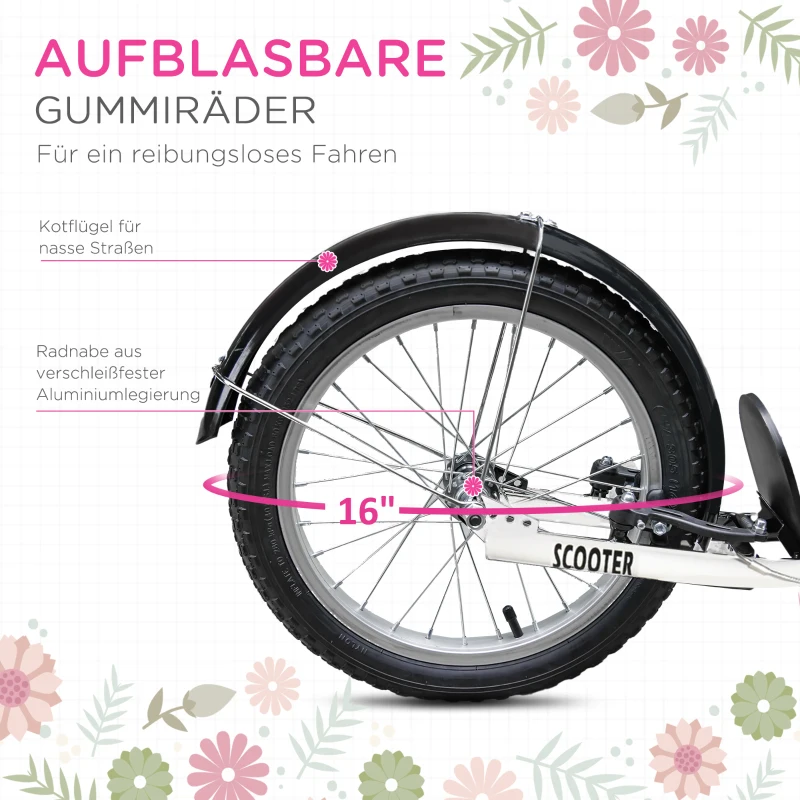 jPi756180b6f2f113.jpg Детска тротинетка HOMCOM със спирачка, за деца от 5 до 12 г - Image 9