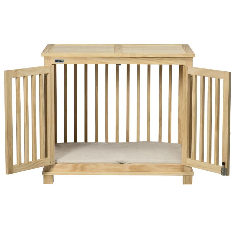 lzof66194936b4876.jpg Кучешка клетка Pawhut с ключалка и подплънки, 82,5x57x72см - Image 8