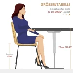 Комплект от 2 стола за хранене в бохо стил, PE ратан - Image 8