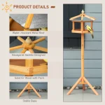 Къщичка за птици PawHut със стойка, 40 x 40 x 113 см - Image 5