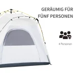 Палатка Outsunny Pop-Up Dome за 4 души, лека, UV 50+ - Image 6