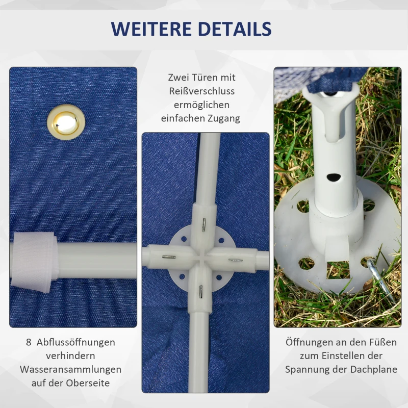 PCA241194953e17dd.jpg Градинска шатра Outsunny, с мрежа против комари, 3 x 3 м - Image 5