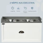 Станция за хранене PawHut, 2 купички за хранене 60x30x36см - Image 7