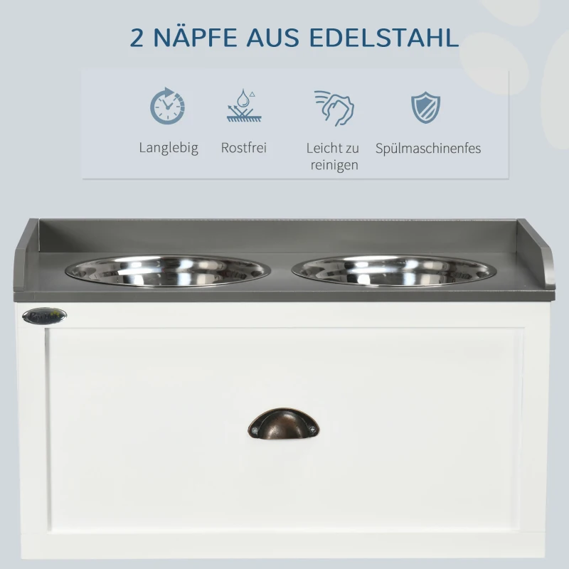 Q6xfb1194954b3793.jpg Станция за хранене PawHut, 2 купички за хранене 60x30x36см - Image 7