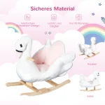 HOMCOM Люлеещ се лебед с предпазен колан, музика, 55 см - Image 3