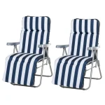 Outsunny 2x Сгъваеми градински стола, 5 позиции 60x75x102см - Image 11