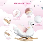 HOMCOM Люлеещ се лебед с предпазен колан, музика, 55 см - Image 2