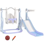 Детска пързалка 4 в 1, дизайн "Ракета"