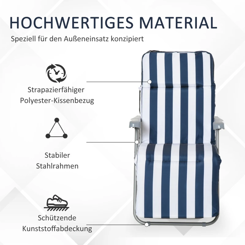 SOp9261949557f053.jpg Outsunny 2x Сгъваеми градински стола, 5 позиции 60x75x102см - Image 12