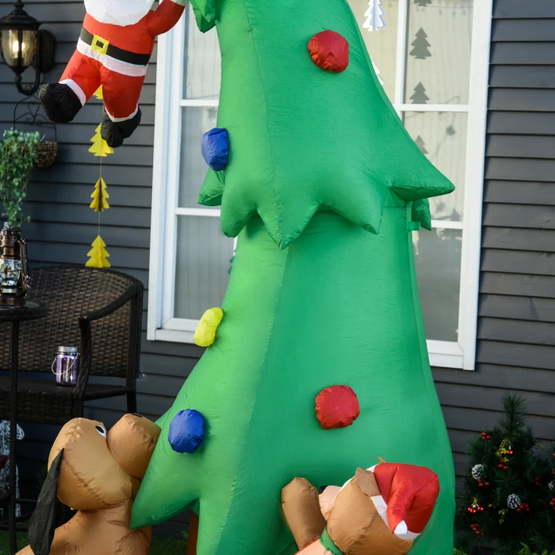 TqCf83194960c598f.jpg Надуваема коледна елха HOMCOM с 11 LED светлини, 223 см - Image 5