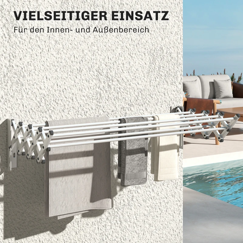 V0gb3a195885a6d1d.jpg HOMCOM Сушилник за дрехи, алуминиев, регулируем - Image 8